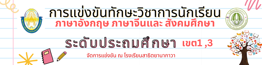 การแข่งขันทักษะวิชาการโรงเรียนเอกชน ระดับประถม เขต1,3